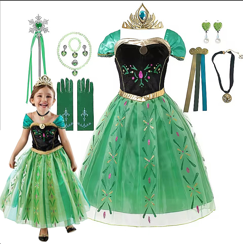 Summer Clothing Kids - Anna Kostüm Für Kinder Mädchen Phantasie