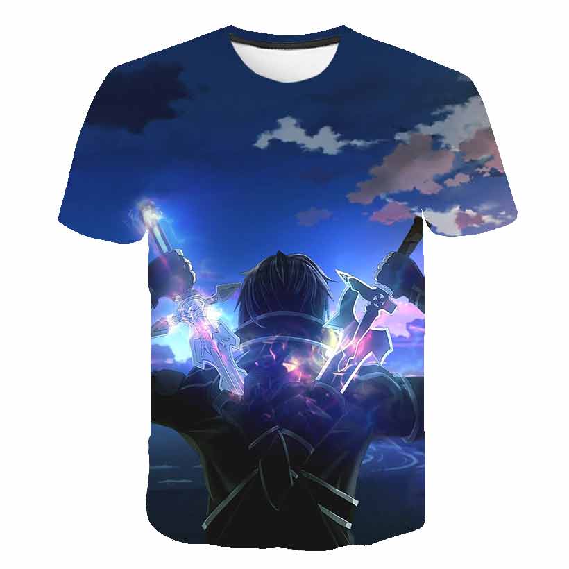 Summer Clothing Online Shopping - Anime 3D-gedrucktes Sword Art Online T-Shirt