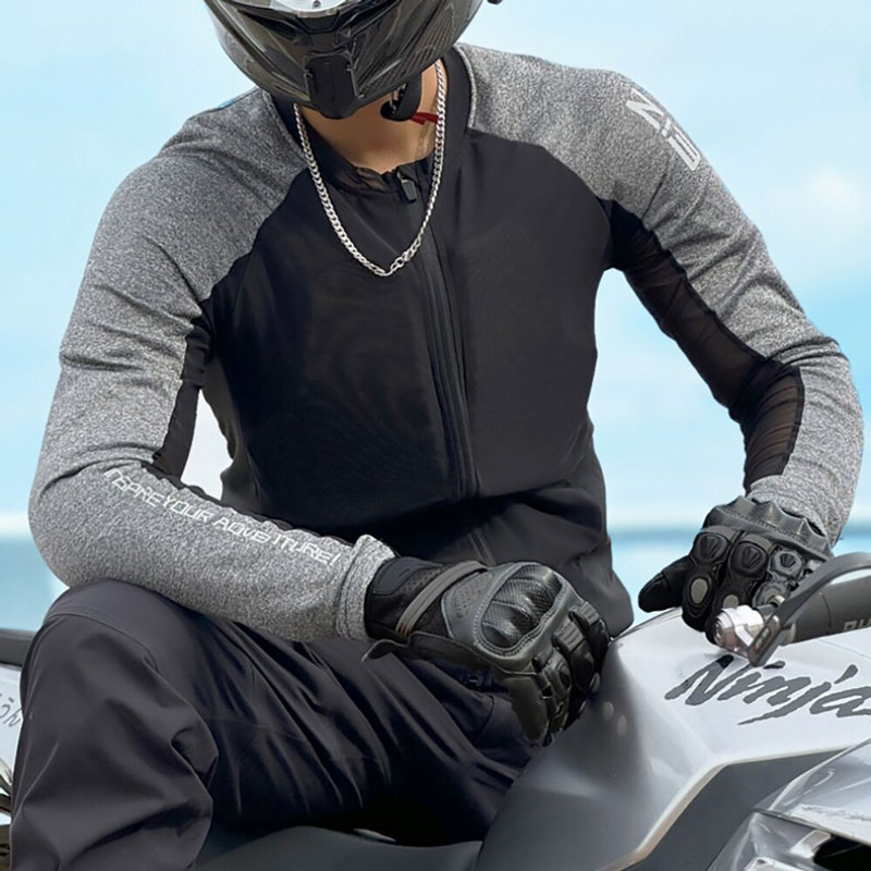 Summer Clothing Motorcycle - Herren-Motorradjacke, Sommer, atmungsaktiv, Motocross-Körperschutz, elastische Rennjacke,