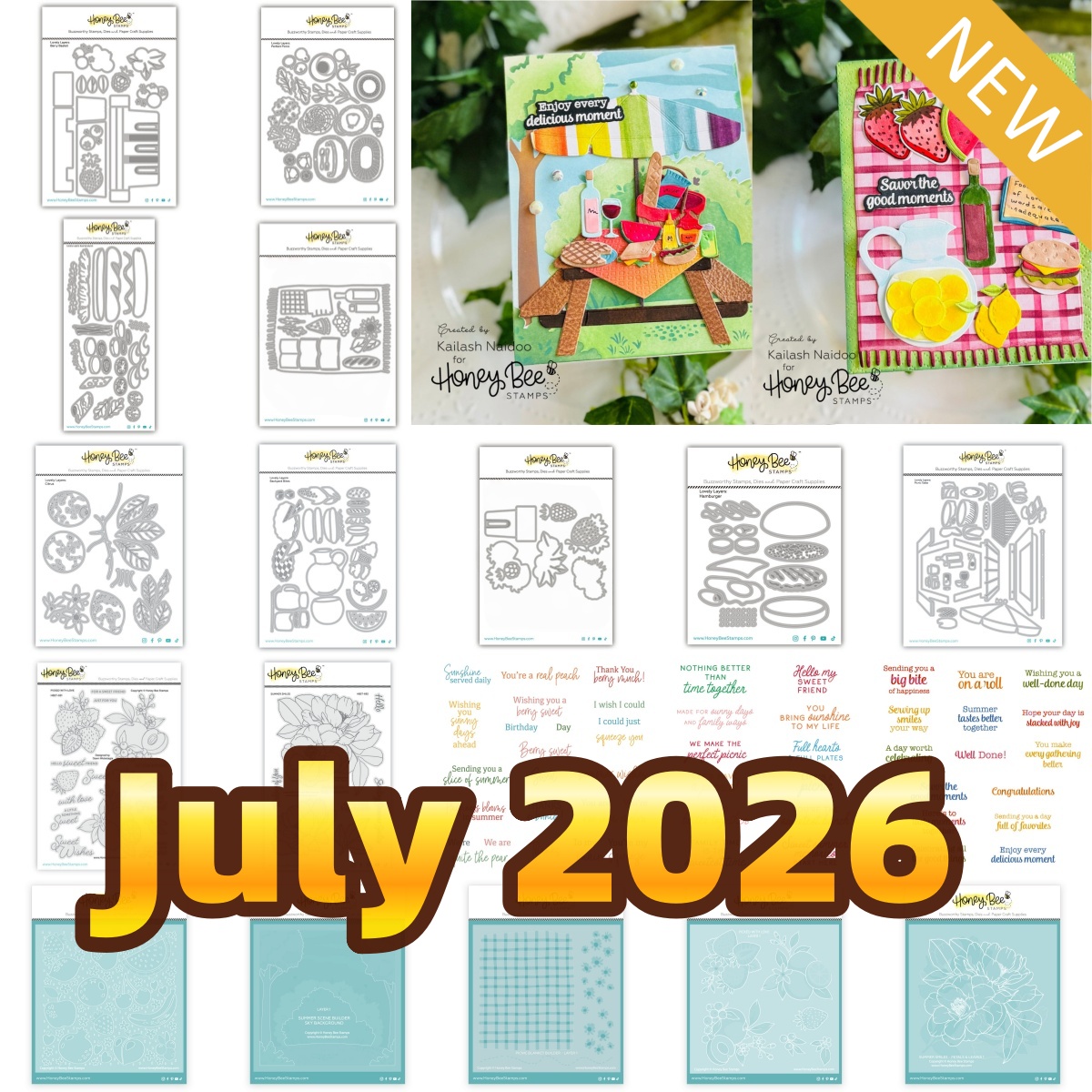 Summer Clothing Release - Juli 2026 Neue Sommer-Garten-Picknick-Party Metall-Stanzformen Klare