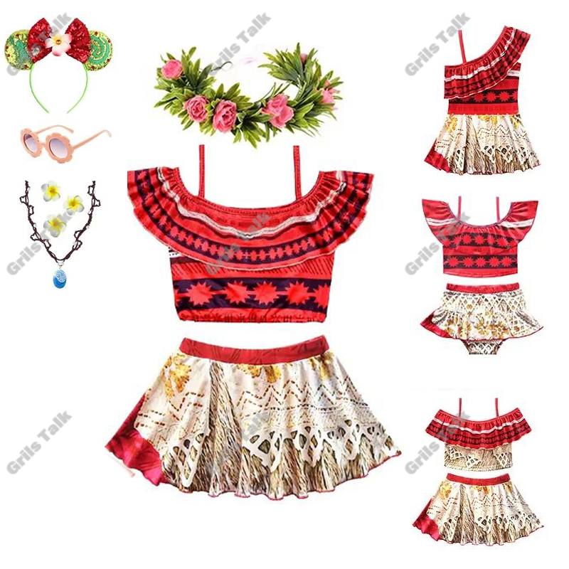 Summer Clothing Kids - Sommer Fee Prinzessin Moana Cosplay Bademode