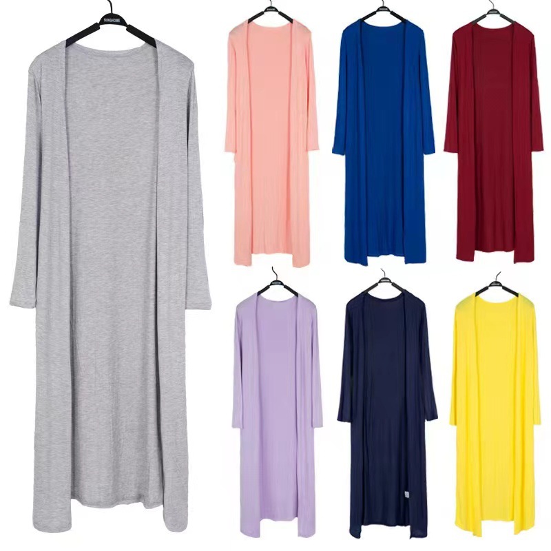 Summer Clothing Colors - 12 Farben Frauen modale lange Strickjacke