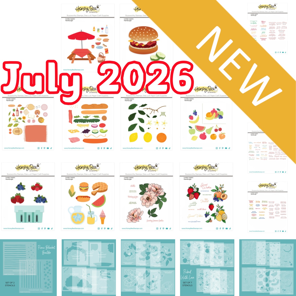 Summer Clothing Release - 2026 Juli Perfekte Picknick-Party Sommer Metall-Stanzformen