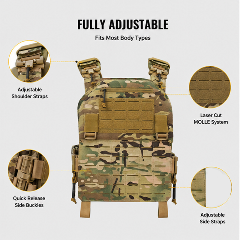 Summer Clothing Release - Multifunktionale Schnellverschluss-Taktikweste Jagd-Schutzweste Verschleißfeste Outdoor-Trainingskleidung
