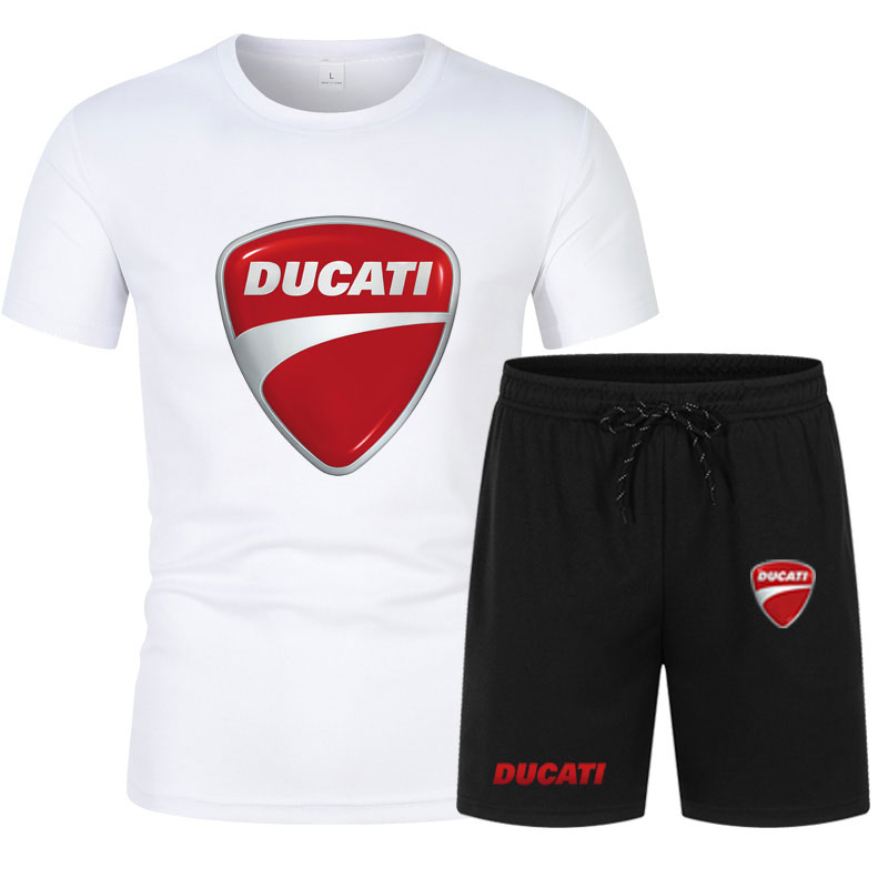 Summer Clothing Motorcycle - Herren-Sets, Sommer-Motorradmarke DUCATI, bedrucktes Oberteil, kurzärmliges