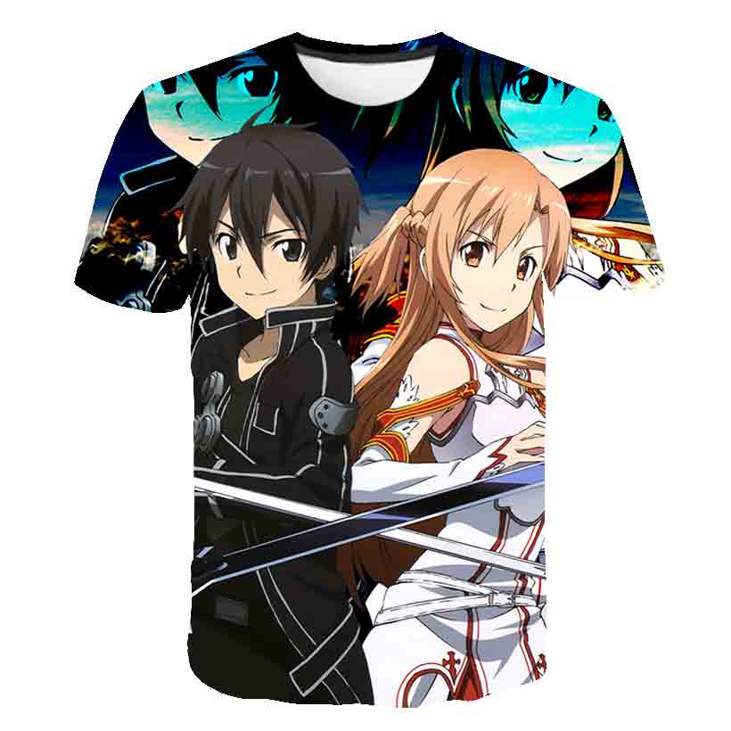 Anime 3D-gedrucktes Sword Art  – Summer Clothing Online Shopping Bewertung und Preis