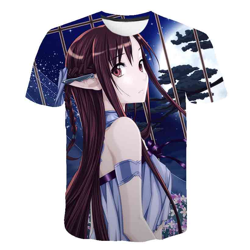 Anime 3D-gedrucktes Sword Art  – Summer Clothing Online Shopping Bewertung und Preis