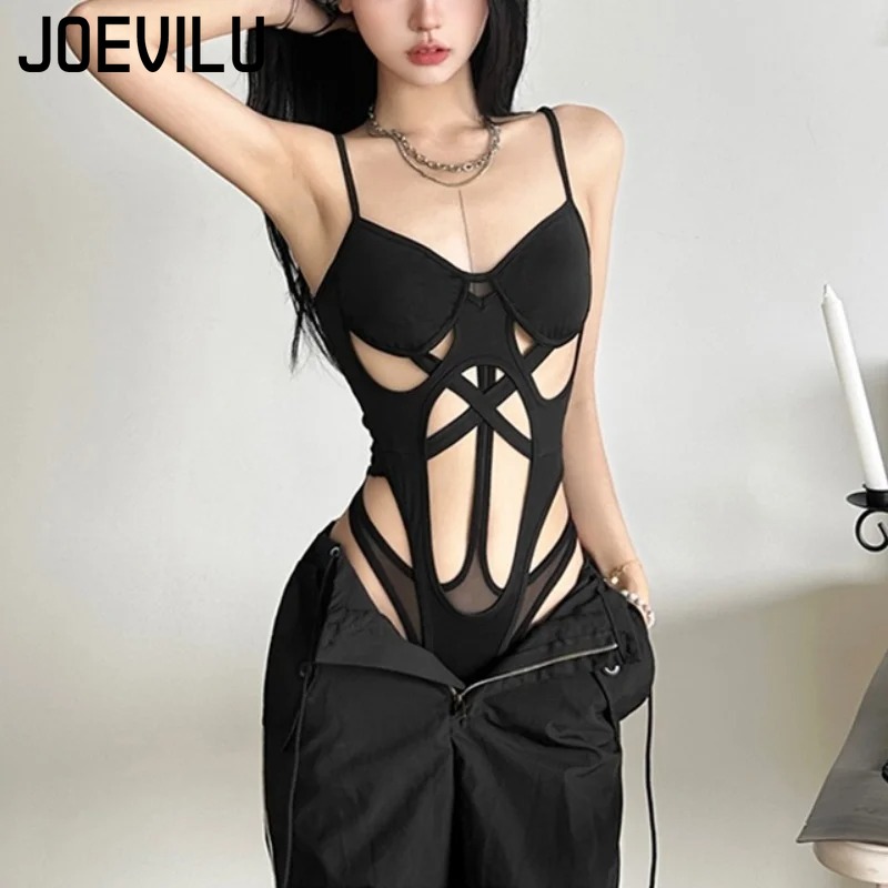 Y2K Schwarz Bodysuit Frauen Au – Summer Clothing Aesthetic Bewertung und Preis
