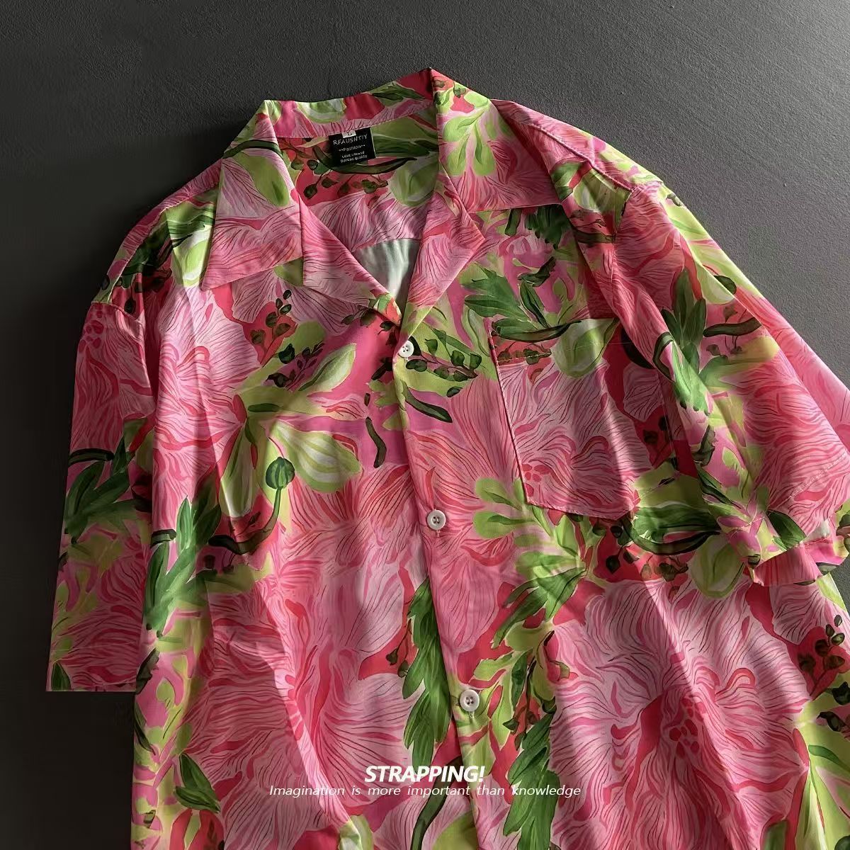 Rosa Graffiti-Blumenmuster, ku – Summer Clothing Men 2025 Bewertung und Preis