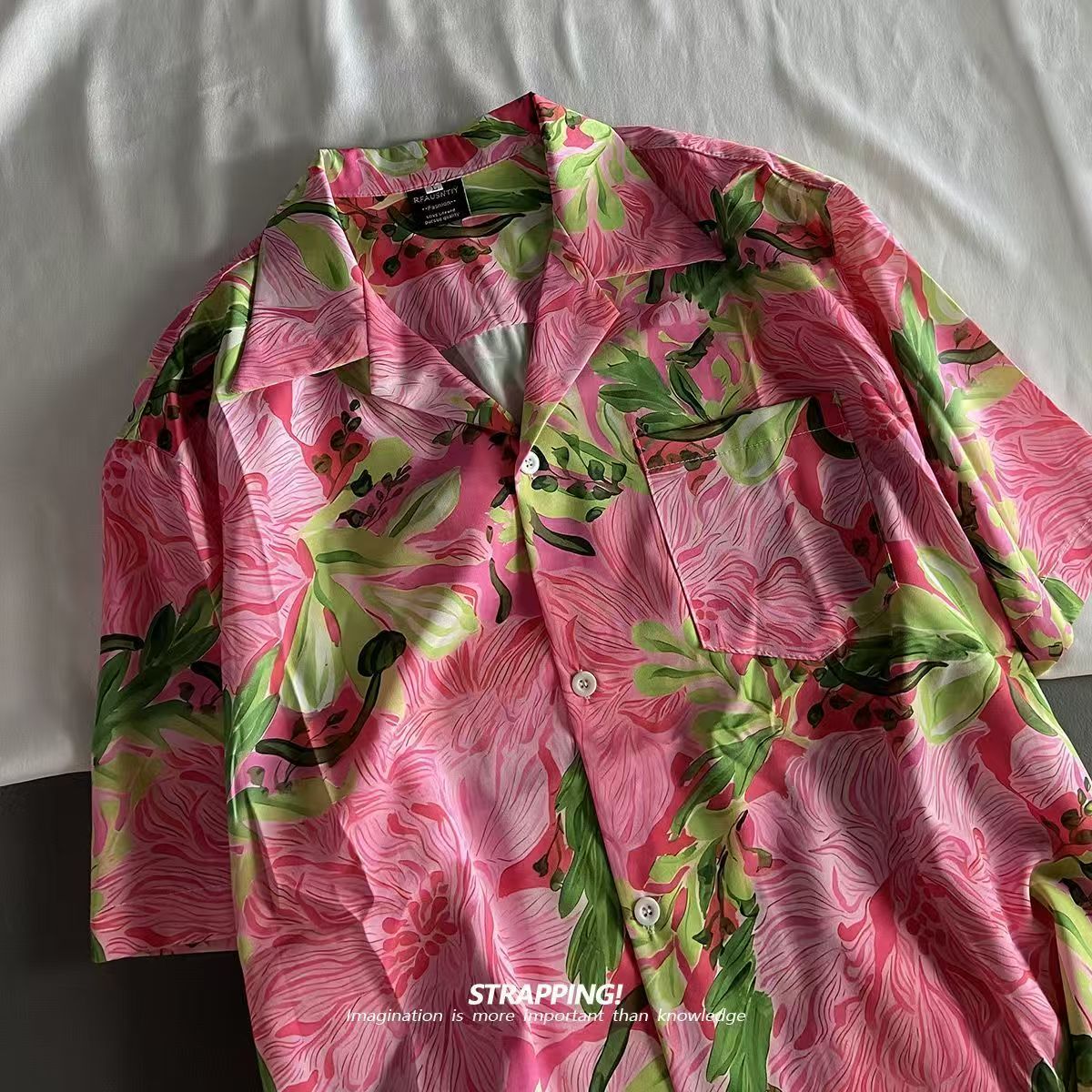 Rosa Graffiti-Blumenmuster, ku – Summer Clothing Men 2025 Bewertung und Preis
