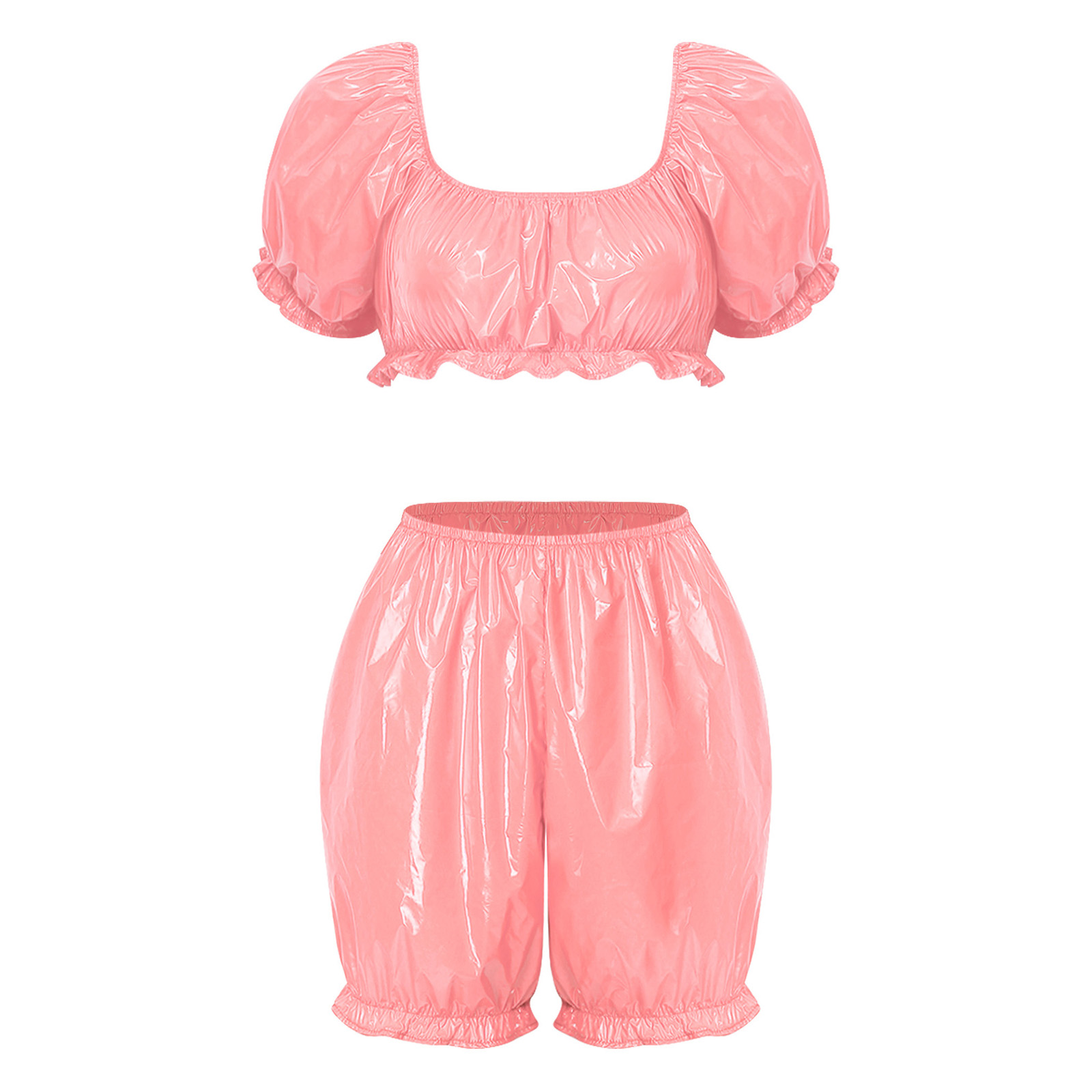 Damen Wet-Look PU-Leder Clubwe – Summer Clothing Sets Bewertung und Preis