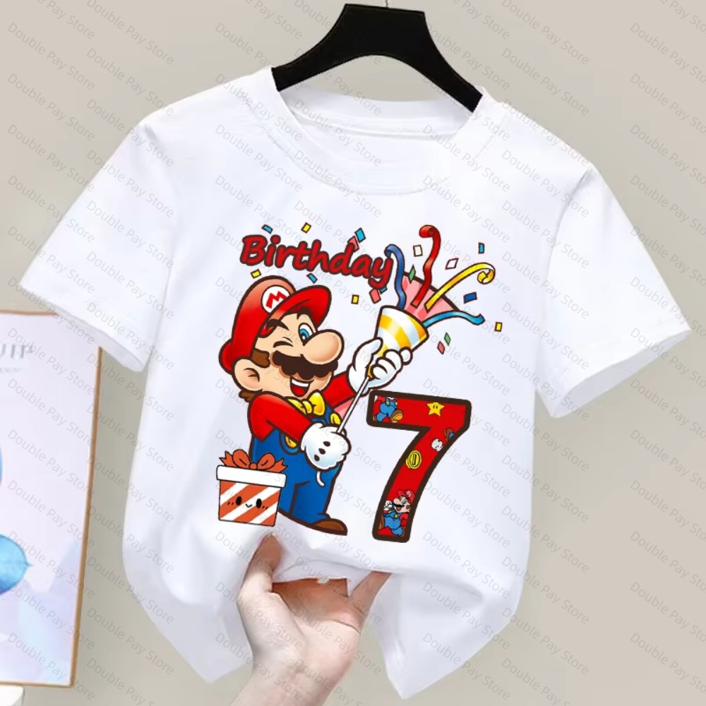 Kinder-Cartoon-Mario-Geburtsta – Summer Edit Clothing Bewertung und Preis