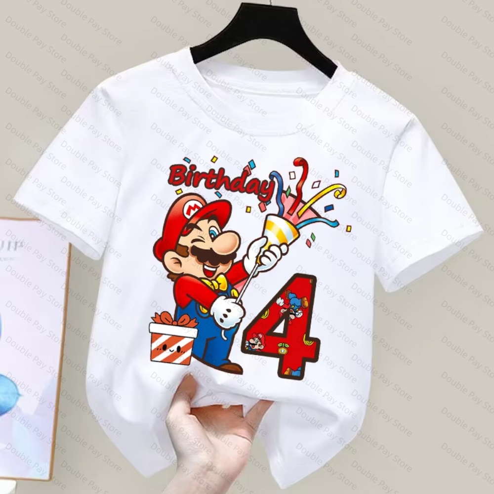 Kinder-Cartoon-Mario-Geburtsta – Summer Edit Clothing Bewertung und Preis