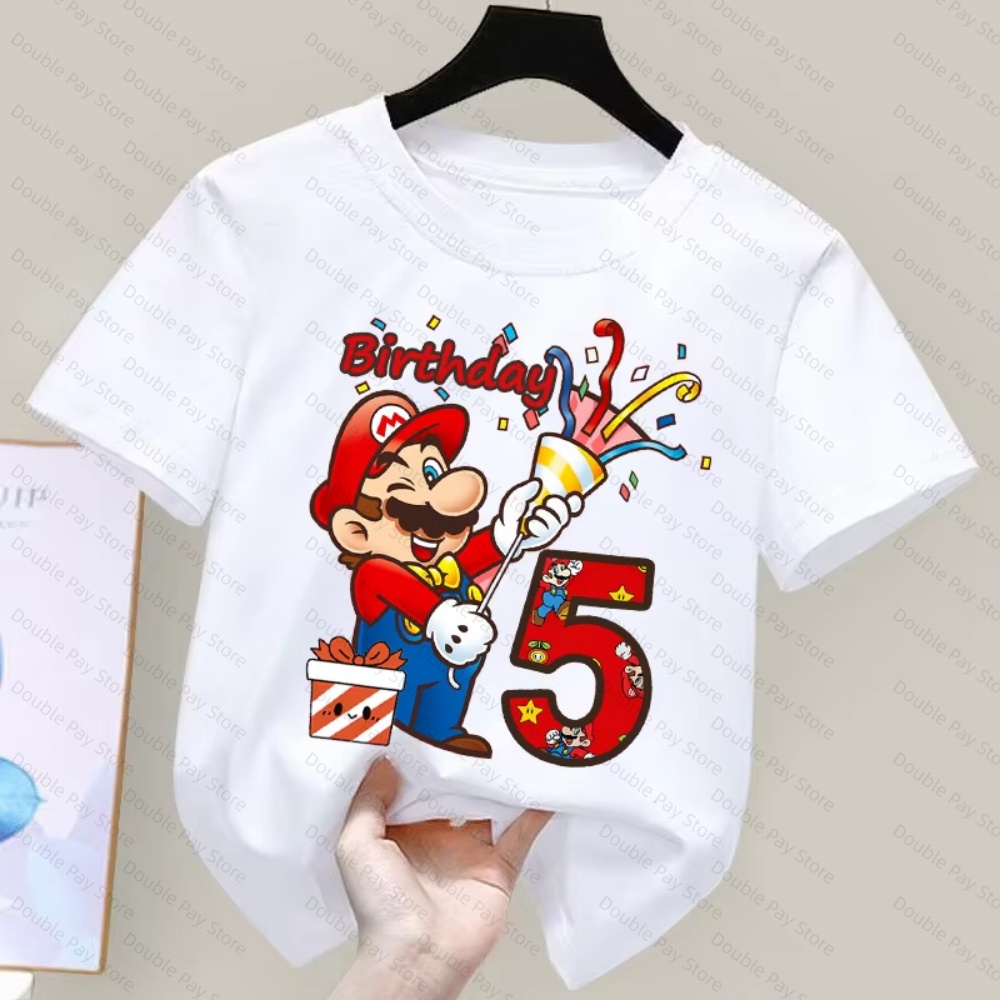 Kinder-Cartoon-Mario-Geburtsta – Summer Edit Clothing Bewertung und Preis