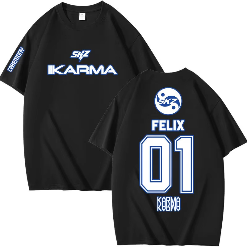 Beliebte Kpop KARMA Kurzarm T  – Summer Clothing Aesthetic Bewertung und Preis